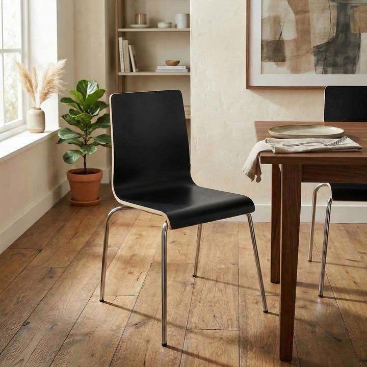 Actual product image CLP Gahanna stackable chair with backrest HPL seat shell