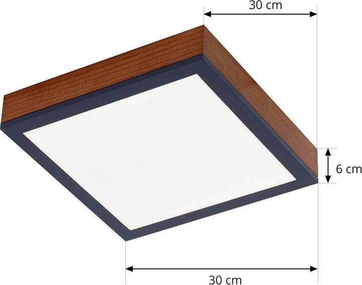 Produktbild Lindby Laviona LED-Deckenlampe, quadratisch, 30 cm (1240 lm)