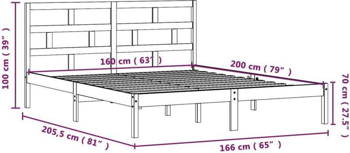 Image du produit vidaXL Bettrahmen (160 x 200 cm)