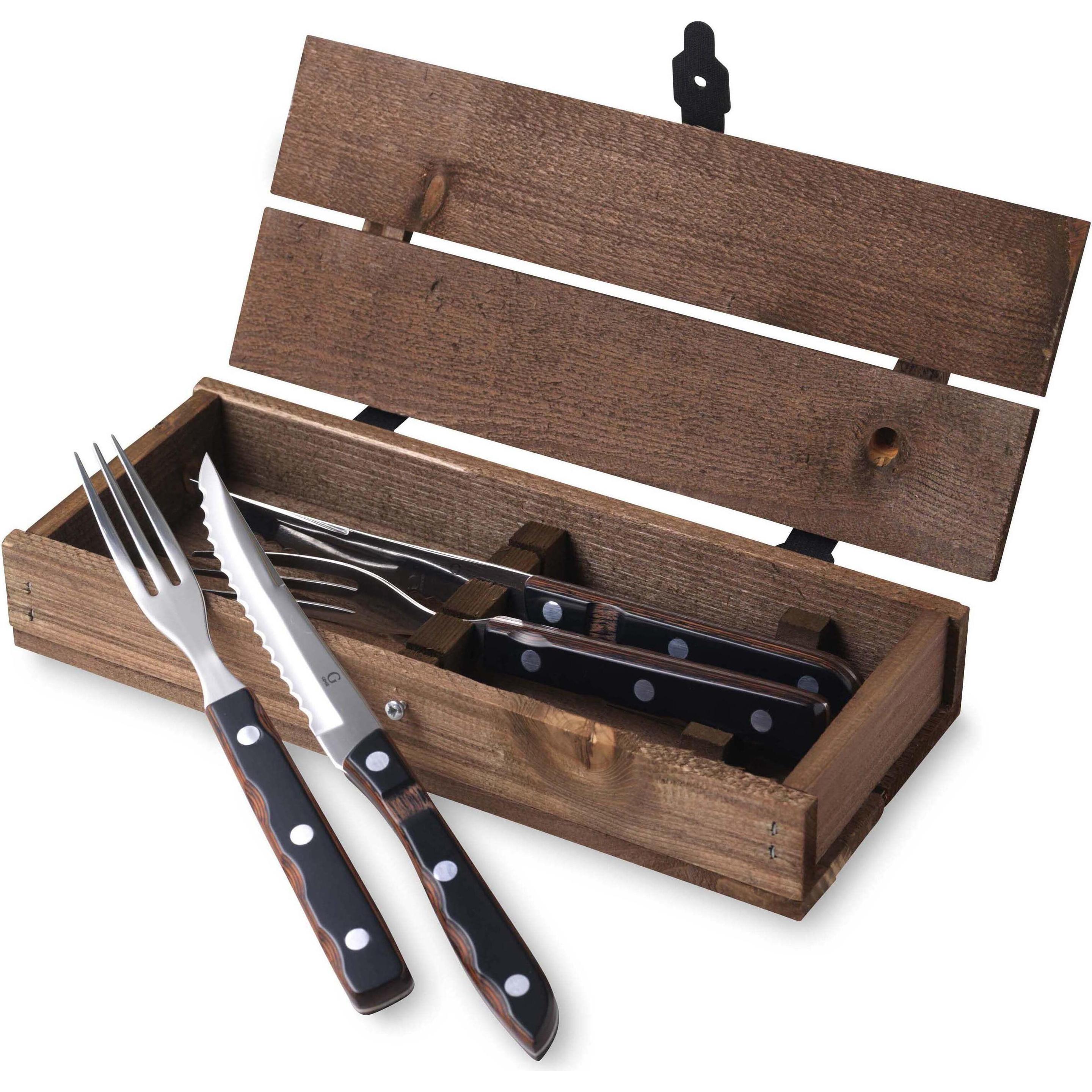 Gense Besteck-Set Old Farmer 4-teilig, Braun, Besteck, Braun