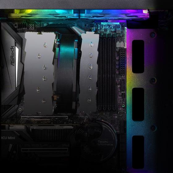 Actual product image Silverstone Technology SST-LS04 - Premium ARGB LED Light Strip, 45 cm with 40x 2020 ARGB L on both sides (RGB)