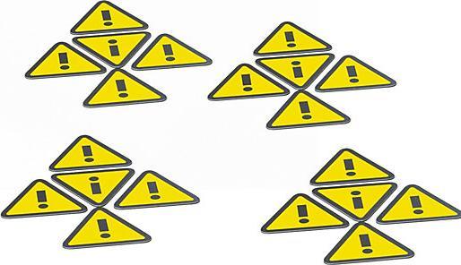 Immagine prodotto smiT Simbolo magnetico ATTENZIONE, alt. x largh. 35 x 40 mm, conf. da 20 pz., giallo