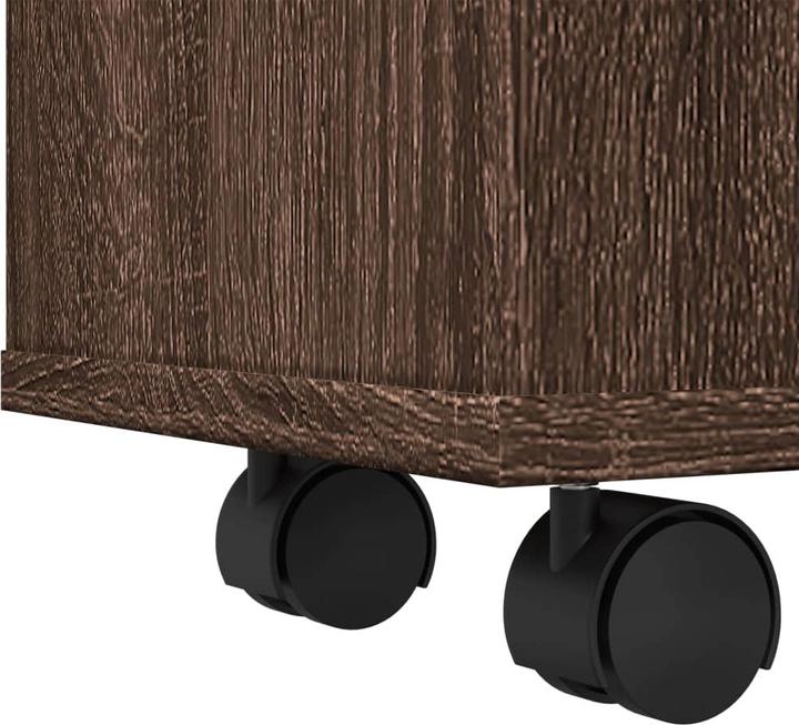 Produktbild vidaXL Badschrank Schmal mit Rollen Eichen-Optik (65 x 23 x 90 cm)