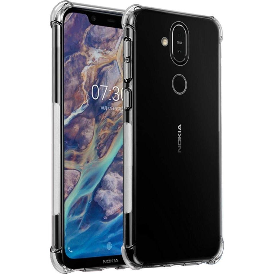 Screenguard Nokia 8.1 Crystal Soft Airbag Bumper (Nokia 8.1), Smartphone Hülle, Transparent