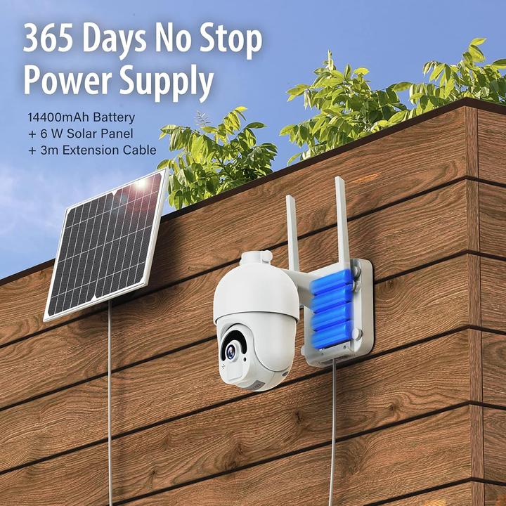 Actual product image Novidarte Surveillance camera with solar panel