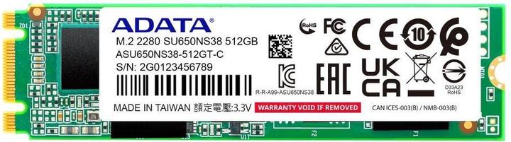 Productafbeelding Adata Ultieme SU650 (512 GB, M.2 2280)