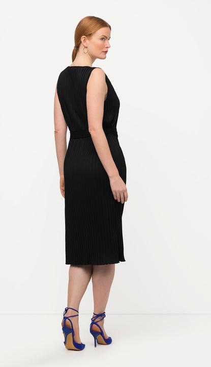 Image du produit Ulla Popken Robe plissée à ligne A sans manches. Col rond (50, 52)