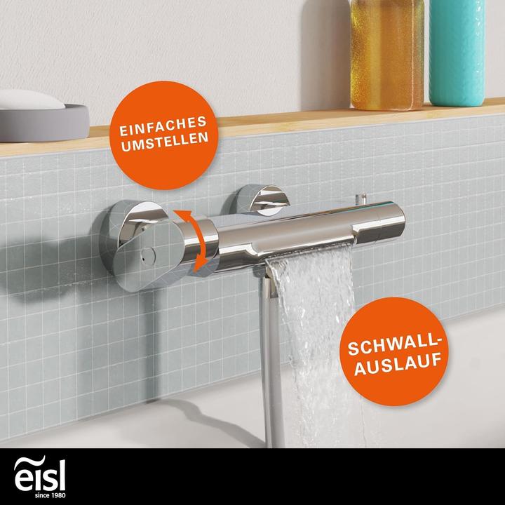 Produktbild Eisl Wannenarmatur Bad CARNEO Wannenfüllarmatur Chrom Schwallauslauf Wasserfall 1330090