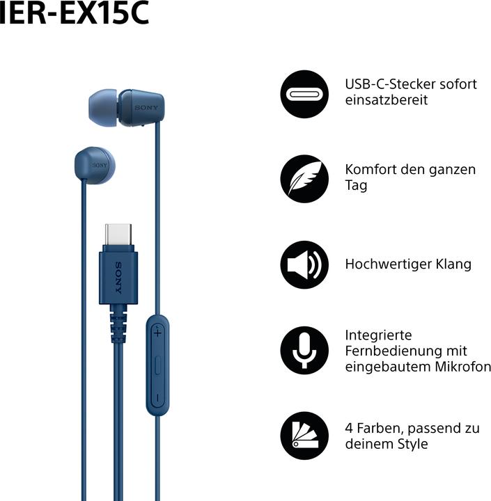 Image du produit Sony IER-EX15C (Pas de réduction du bruit, Filaire)