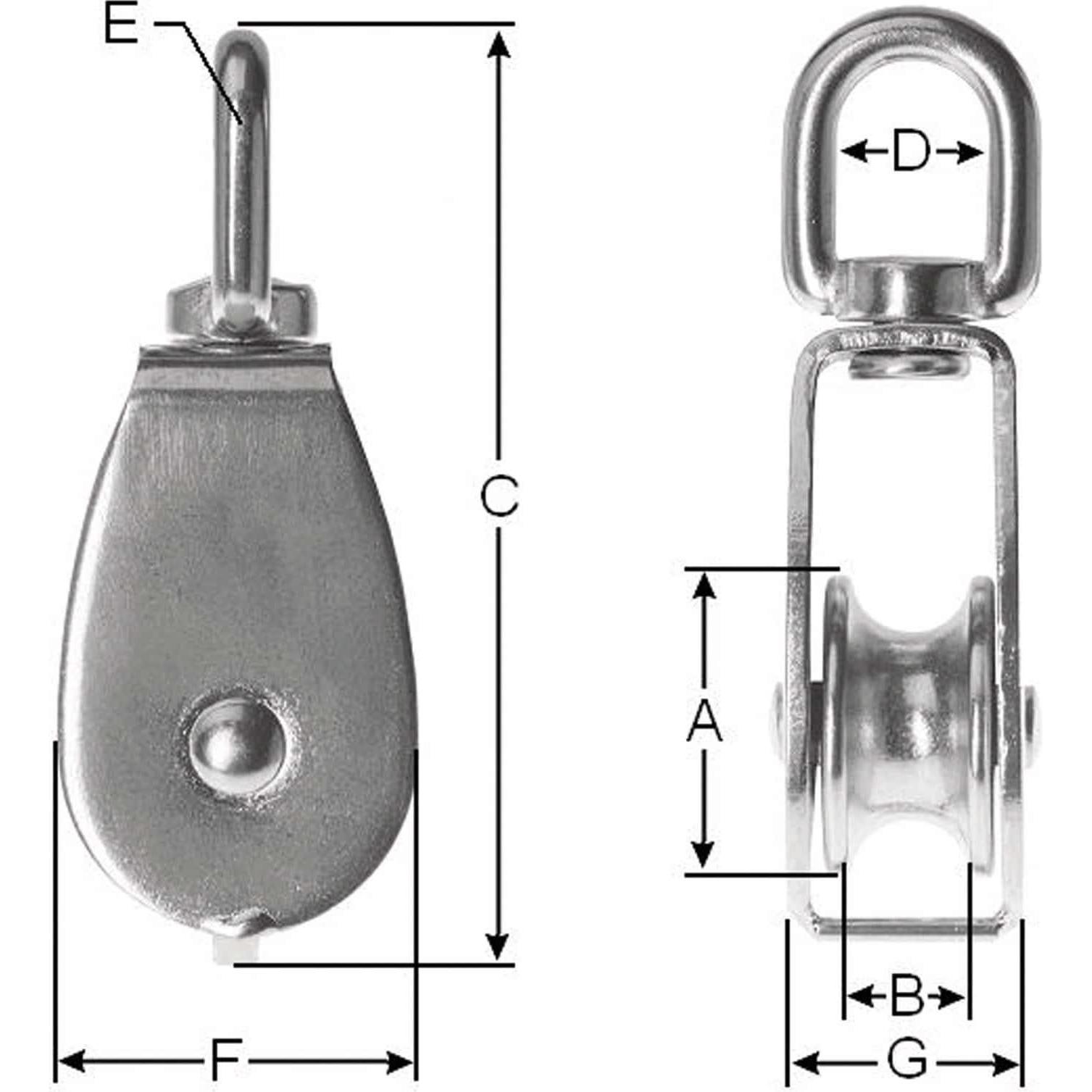 Thumbnail - Eneroid, Möbelrollen, Umlenkrolle, Edelstahl, 32 mm