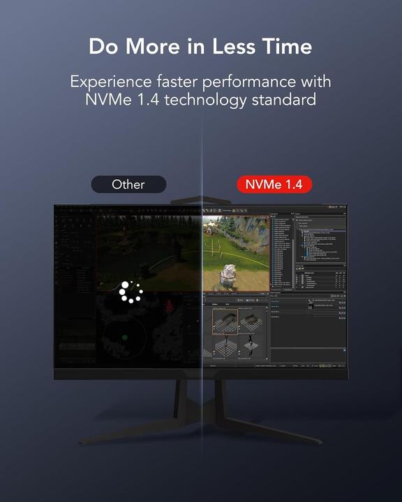 Actual product image Lexar M.2 2280 PCIe Gen3x4 NVMe 1.4 Internal SSD with 3300 MB/s Read and 2600 MB/s Write Speeds (2000 GB, M.2 2280)