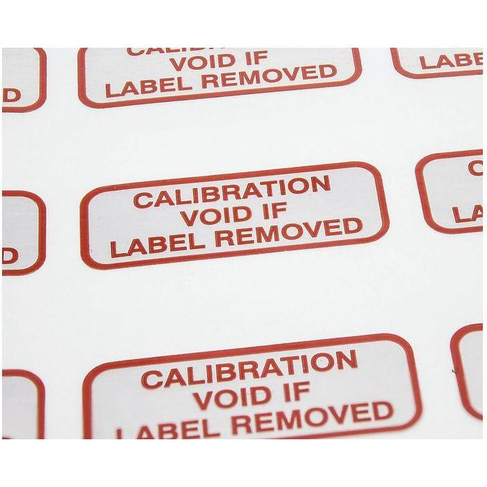 Rs Pro, Etiketten, Etikett CALIBRATION VOID
