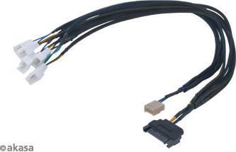 Produktbild Akasa Flexa FP5S PWM Verteiler-Kabel (5 Lüfter) - gesleevt (45 cm, 4 pin PWM, SATA)