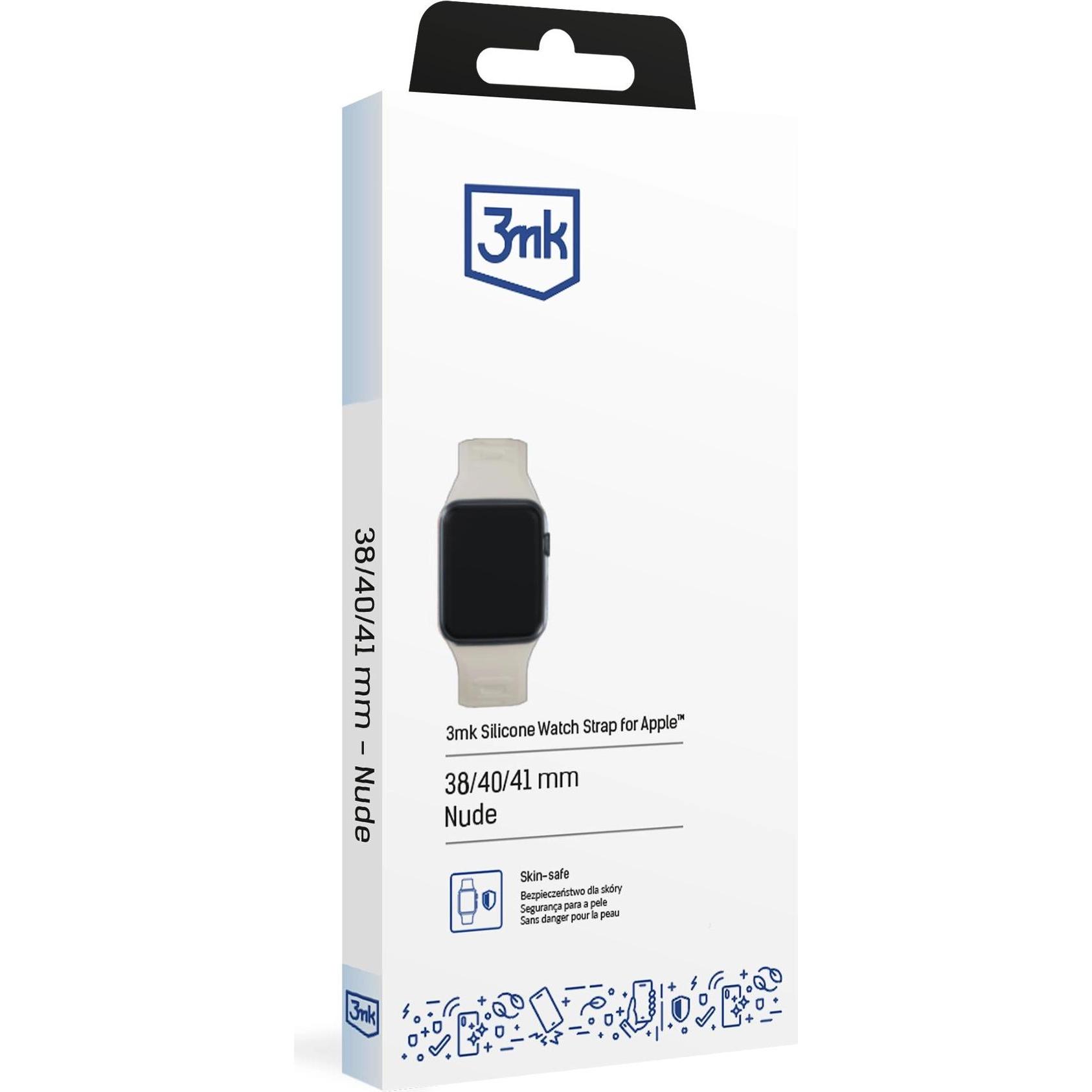 Thumbnail - 3MK Silicone Watch Strap beżowy/beige dla Apple Watch 38/40/41mm (Silikon, Edelstahl, 3, 4, 9, Ultra), Uhrenarmband, Bei...