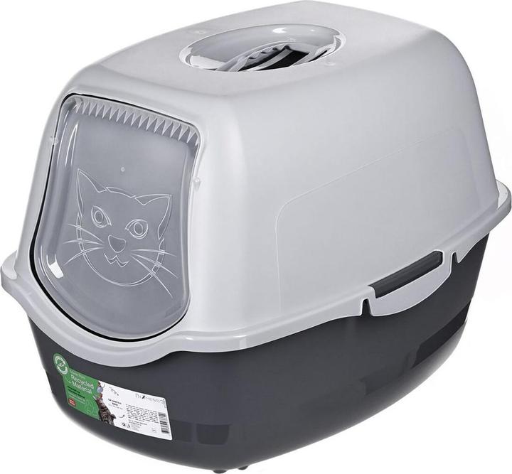 Diamentiq kuweta BAILA jasnoszary/ciemnoszary - kuweta dla kota (Cat litter tray open)