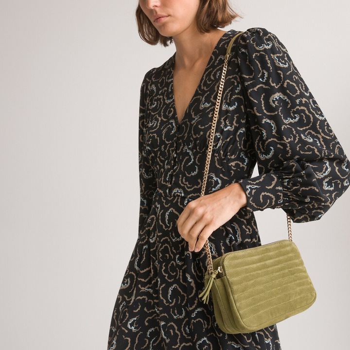 Immagine prodotto La Redoute Collections Borsa in pelle scamosciata trapuntata