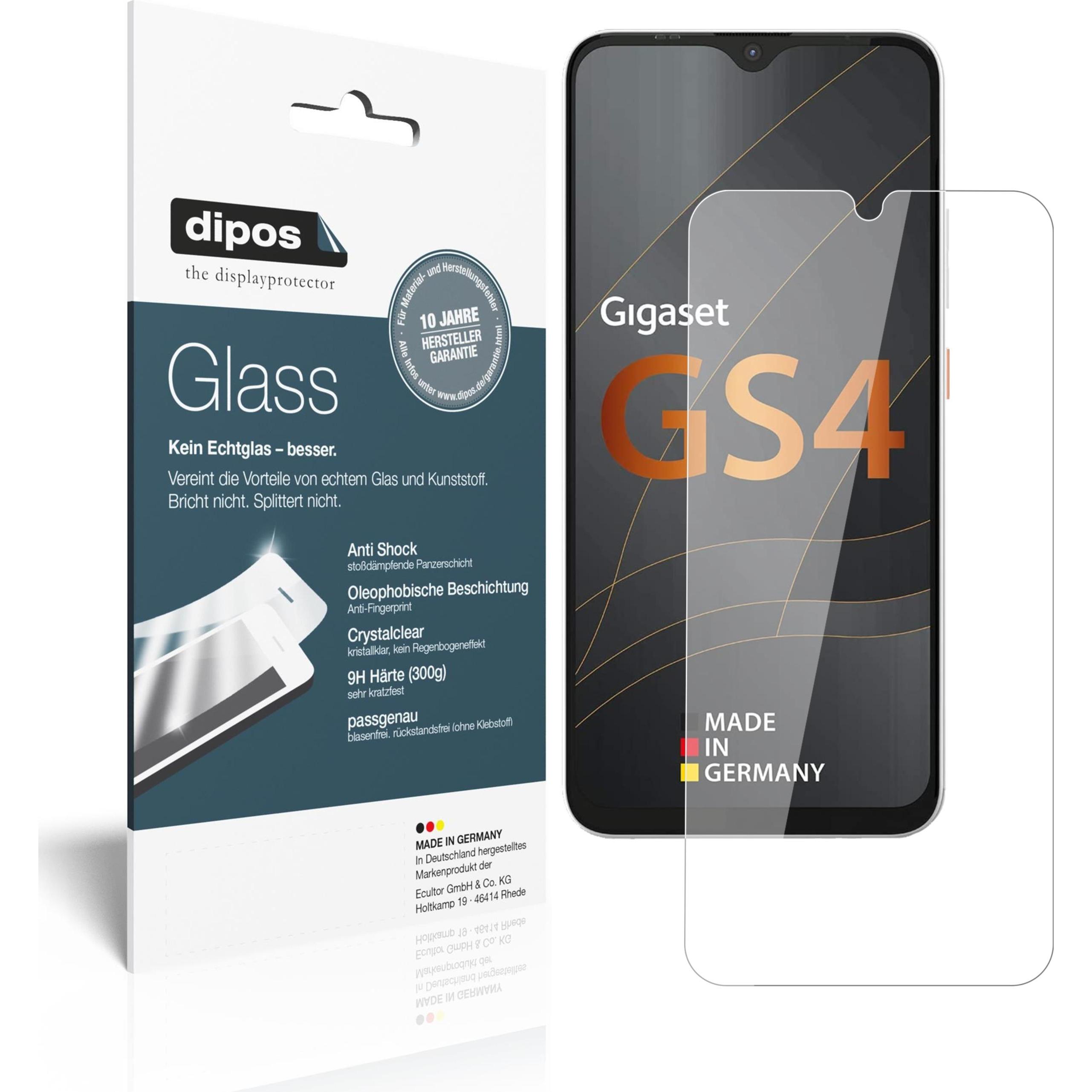 Dipos Displayschutz Anti-Shock (2 Stück, Gigaset GS4), Smartphone Schutzfolie, Transparent