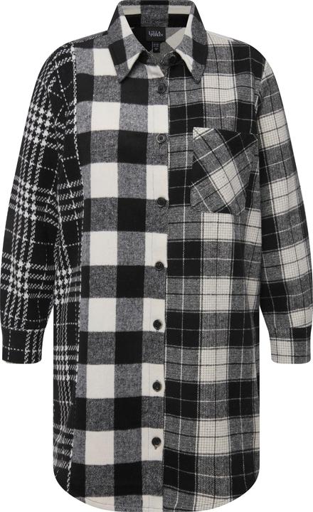Immagine prodotto Ulla Popken Shacket a quadri con collo da camicia e maniche lunghe (50, 52)
