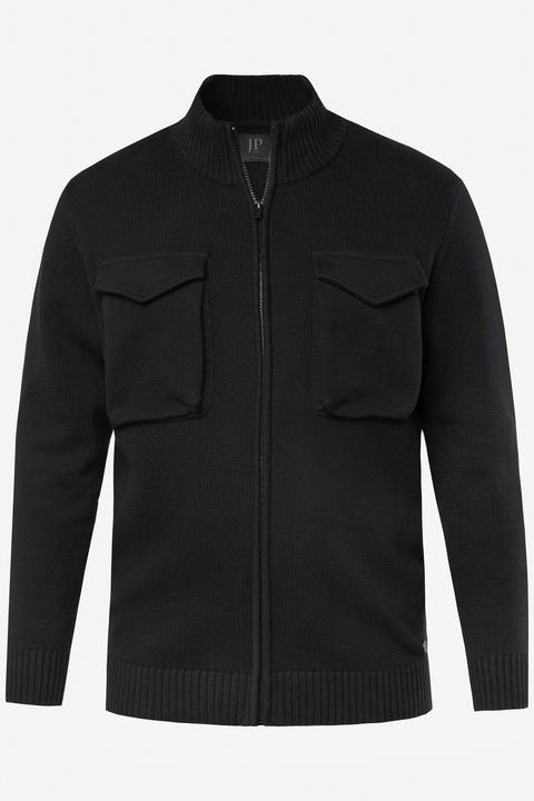 Produktbild JP1880 Strickjacke, Pattentaschen, Stehkragen, Zipper (L)