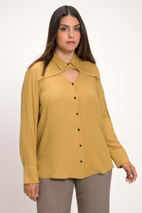 Immagine prodotto Ulla Popken Blusa con apertura, colletto da camicia e maniche lunghe (54)