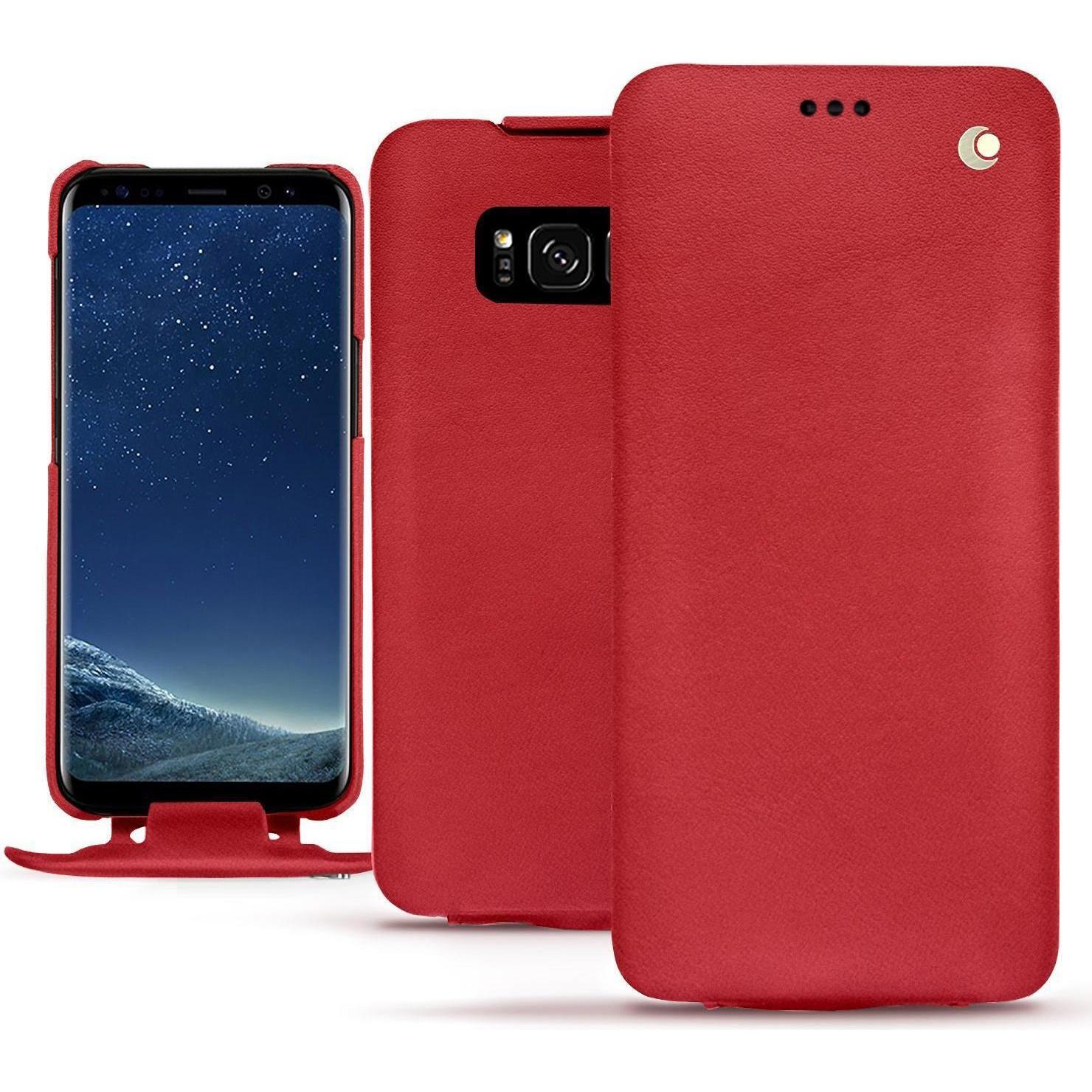 Thumbnail - Noreve Lederschutzhülle vertikal (Samsung Galaxy S8), Smartphone Hülle, Rot