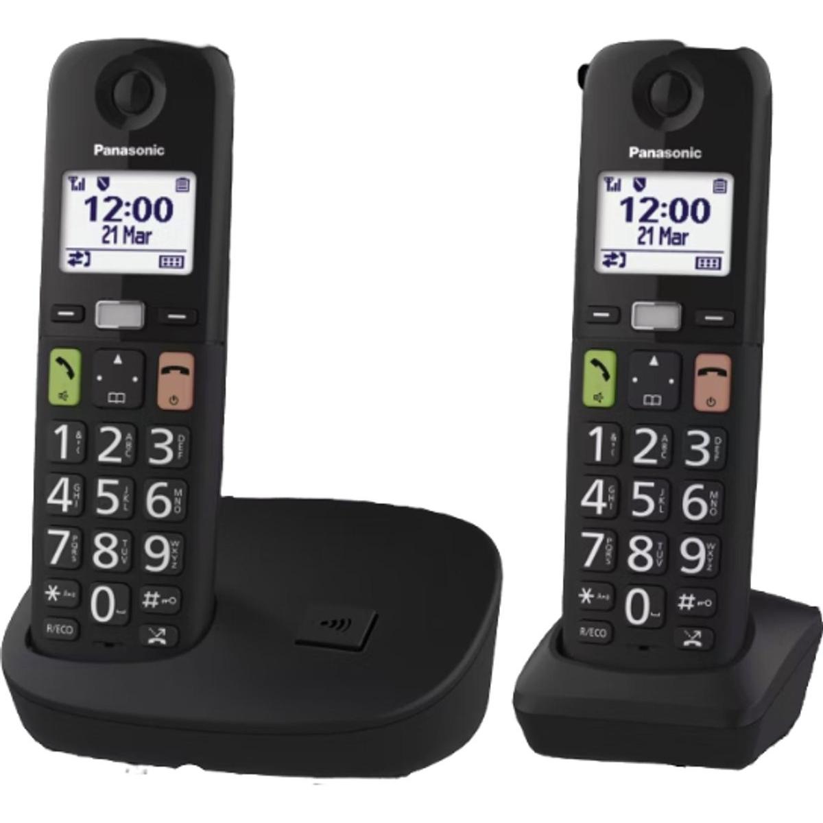 Panasonic KX-TGU112EXB, Telefon, Schwarz