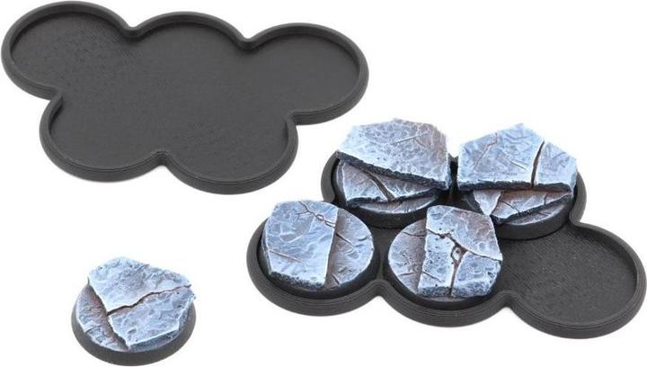 Actual product image Tabletop-Art Movement Tray Rounded Edge 32 mm 5 s Cloud - Black 2 pcs.