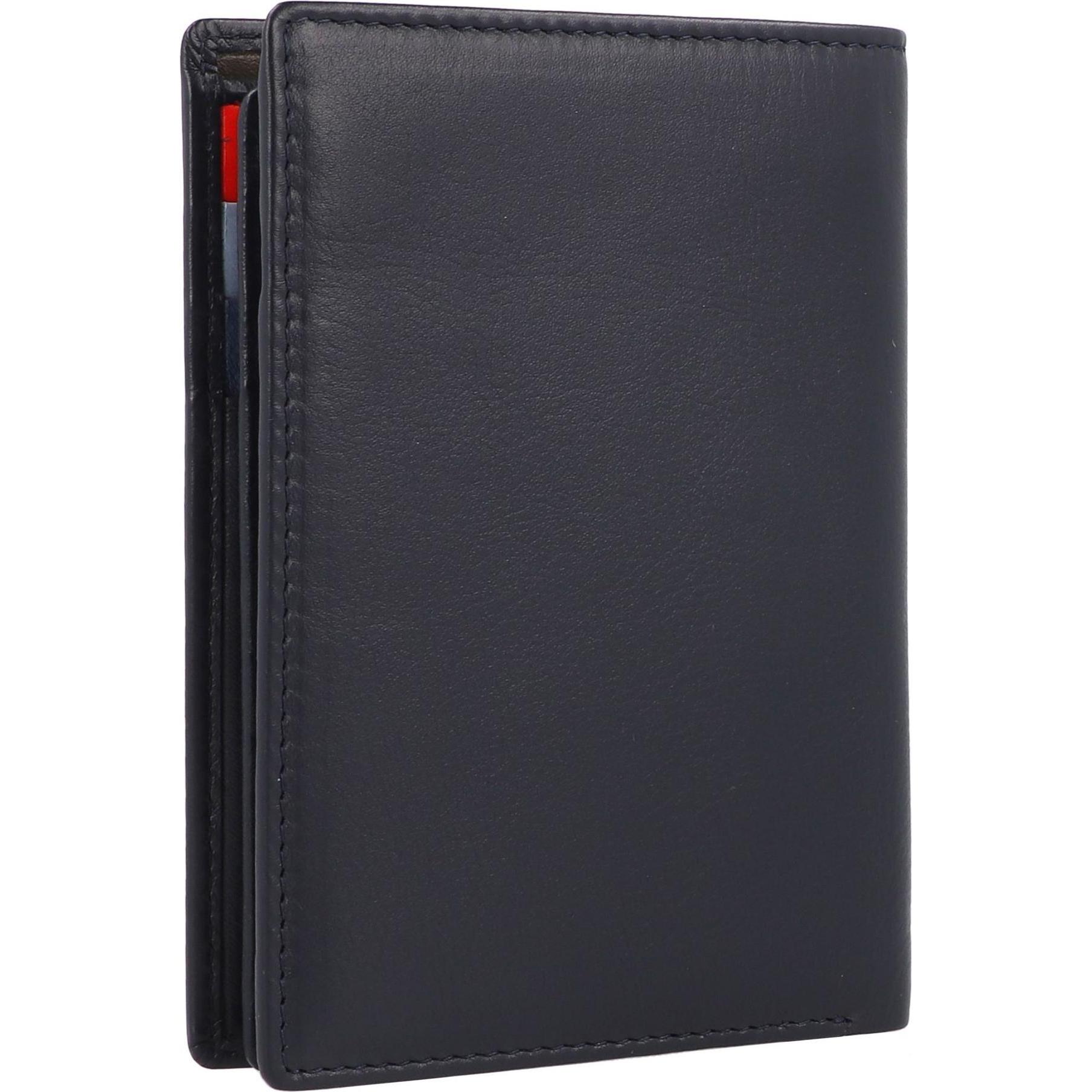 Thumbnail - Dudu, Herren, Portemonnaie, Geldbörse RFID Leder 9,5 cm, Blau