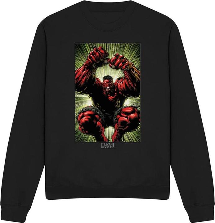 Actual product image Unisex Adult Red Hulk Attack Sweatshirt (XL)