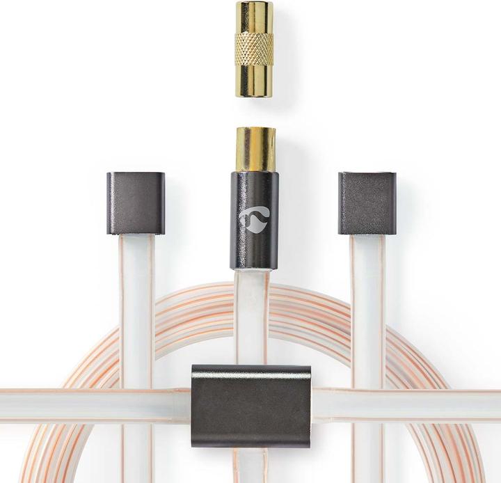 Actual product image Nedis Coaxial cable | IEC (coax) plug | IEC (coax) plug | gold-plated | 50 Ohm | unshielded | 2 (50 dB, Antenna cable)