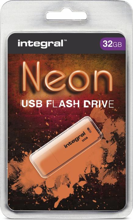Actual product image Just Integral Neon - USB Flash Drive - 32 GB - USB 2.0 (32 GB, USB-A)