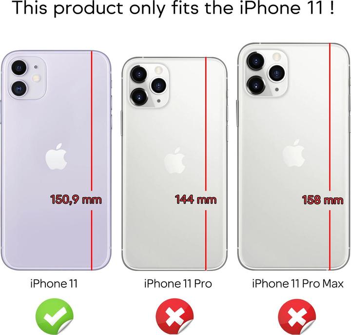 Actual product image Nalia Mirror tempered glass cover (Apple iPhone 11)