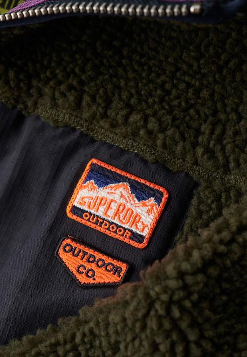 Produktbild Superdry Vintage Retro Fleecepullover mit halblangem Reissverschluss (S)