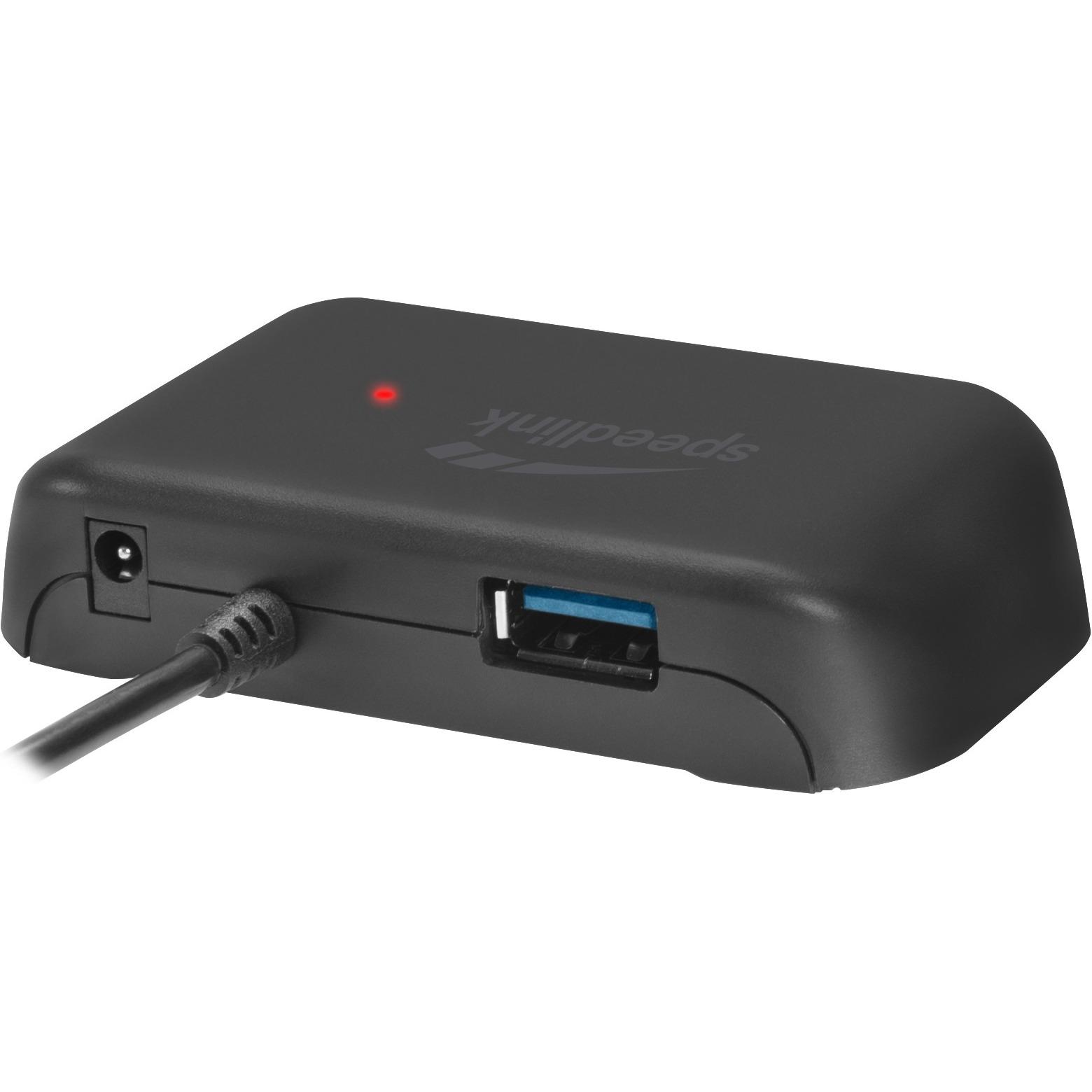 Thumbnail - Speedlink Snappy Evo (USB-A, 4 Ports), Dockingstation + USB Hub, Schwarz