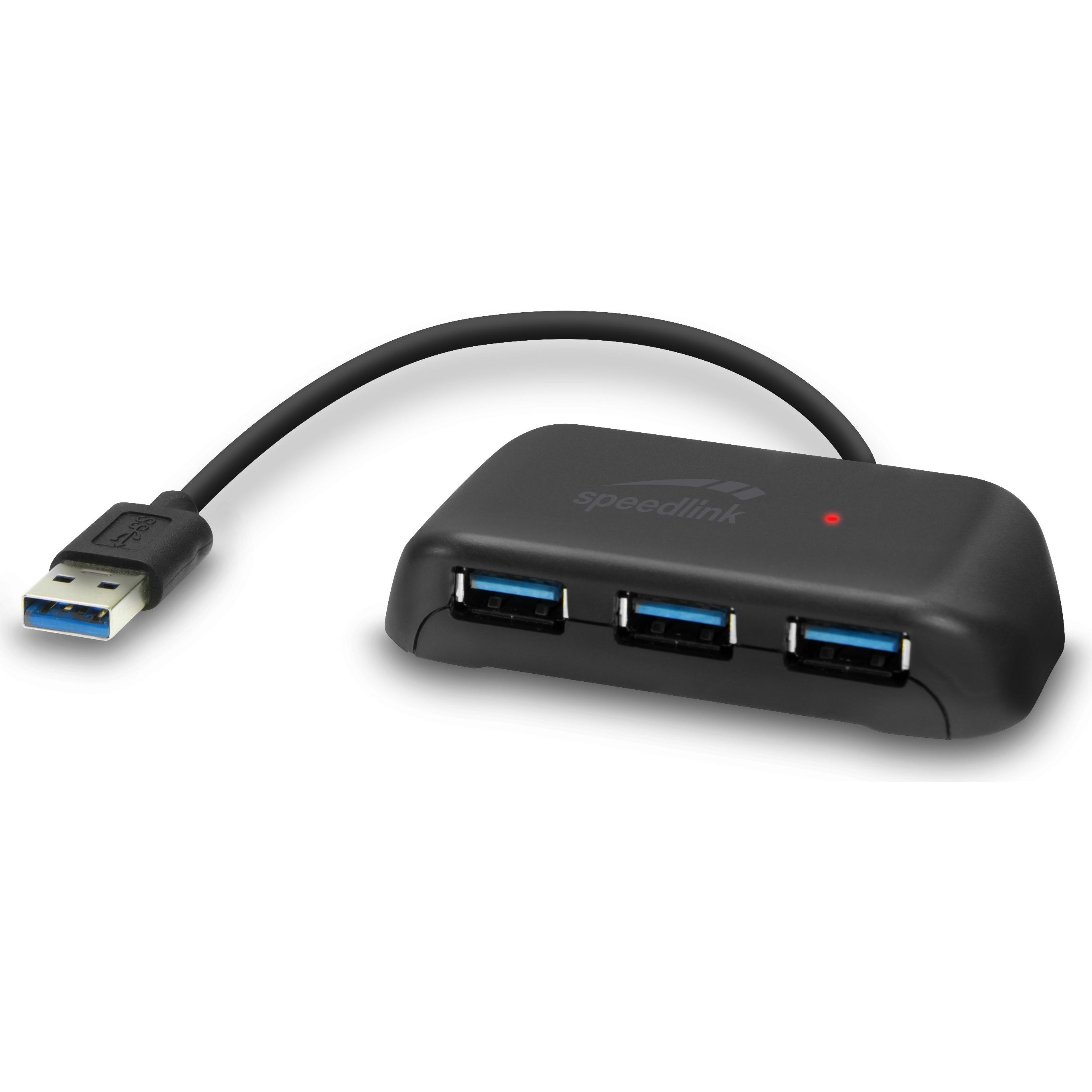 Thumbnail - Speedlink Snappy Evo (USB-A, 4 Ports), Dockingstation + USB Hub, Schwarz
