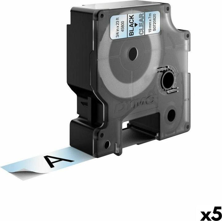 Produktbild Dymo D1 - Standardetiketten - Schwarz auf Transparent - 19mm x 7m (19 mm)