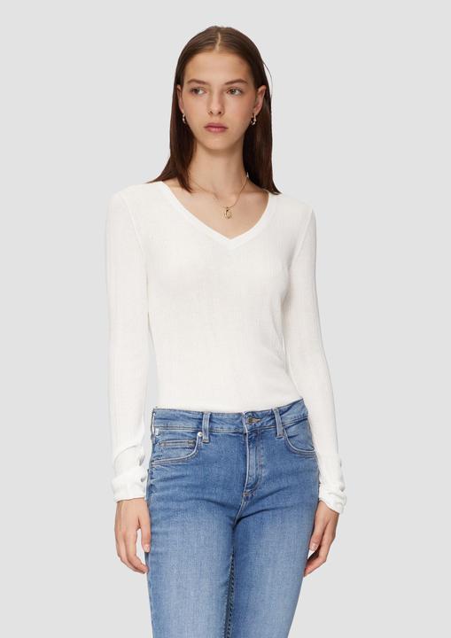 Immagine prodotto S.Oliver Strickpullover Gerippter Feinstrickpullover aus Viskosemix (XXL)