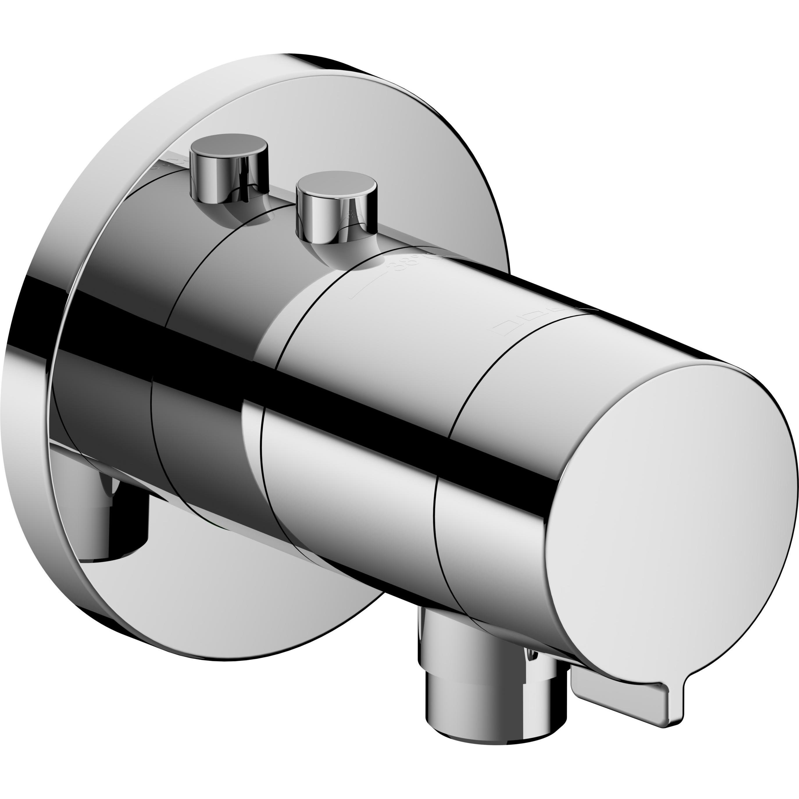 Keuco, Badarmatur, Thermostat-Brausemischer IXMO solo UP m Schlauchans. Rosette rund vc