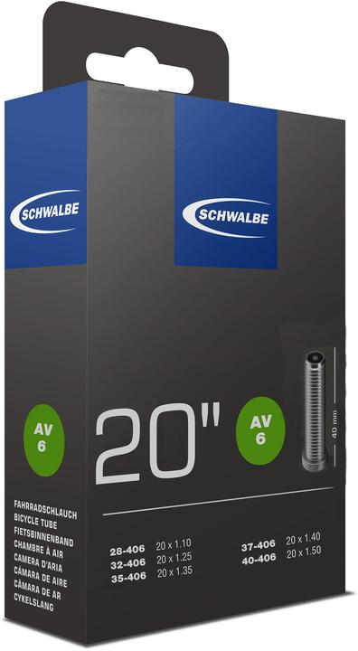 Actual product image Schwalbe Av6 (Schrader (AV), 20", 40 mm)