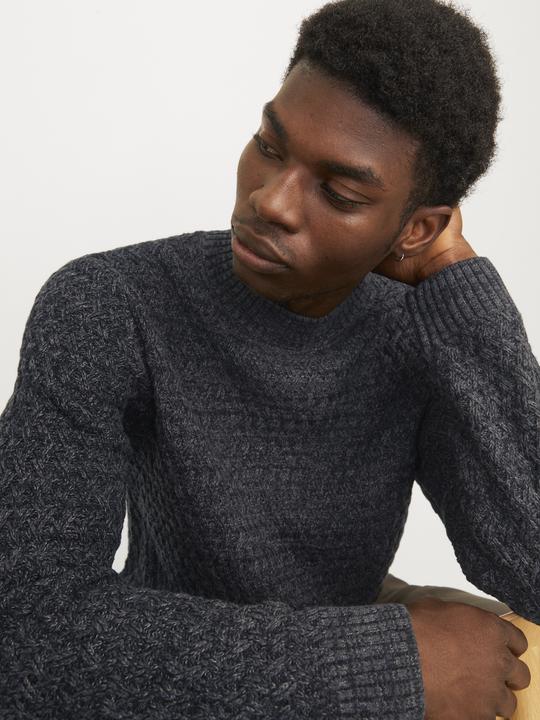 Actual product image Jack & Jones Plain knitted jumper with round neck Knitted jumper with round neck (XL)