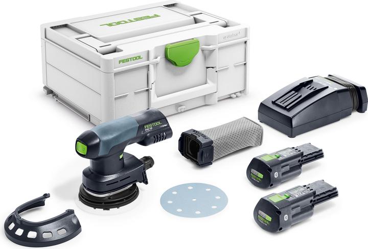 Systainer SYS3 M 187, StickFix sanding disc Ø 125 mm W-HT (soft-HT), Dust bag, Protector, Quick charger TCL 6, 2x BP 18 Li 3.0 ERGO-I battery pack