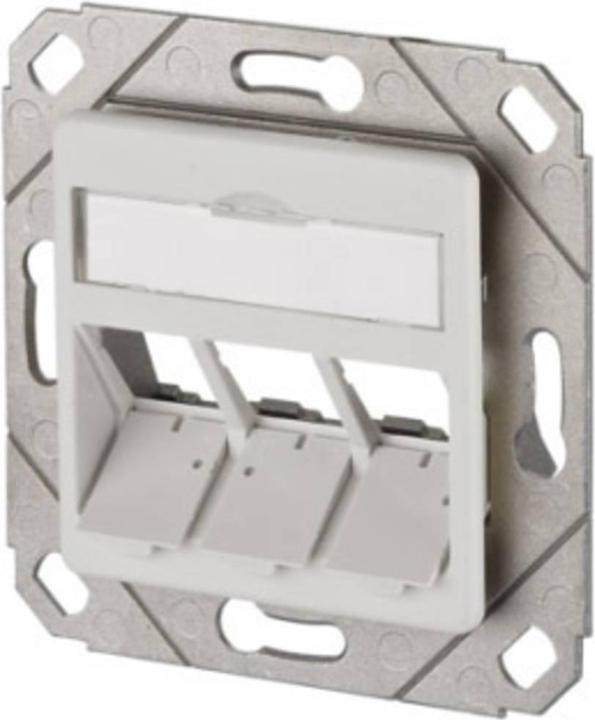 Produktbild Metz Connect 130B20D31102KE Keystone 3Port DE UPk leer reinweiss Kanal-Anschlussdose