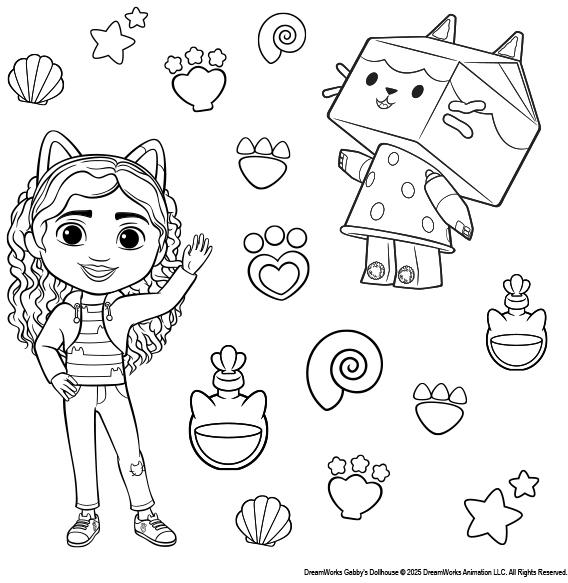 Produktbild Panini Gabby's Dollhouse: Meine schönsten Sticker zum Ausmalen