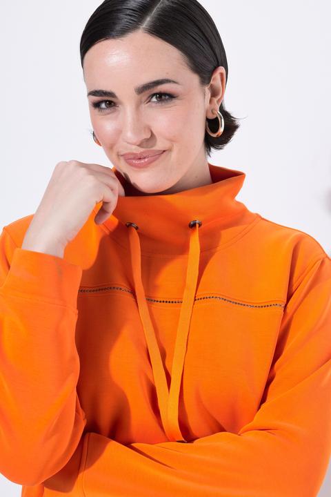 Produktbild Ulla Popken Sweatshirt, Ziersteine, Classic, Stehkragen, 3/4-Arm (50, 52)