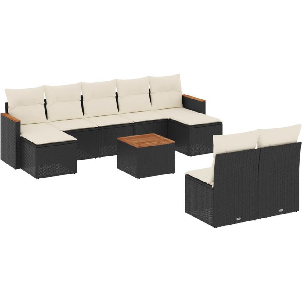 VidaXL, Gartenlounge, 10-tlg. Garten-Lounge-Set mit Kissen