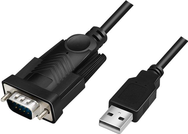 Immagine prodotto LogiLink Cavo adattatore USB 2.0 RS232, nero, 1,5 m Connettori: Connettore USB-A, connettore DB9 (1.50 m)