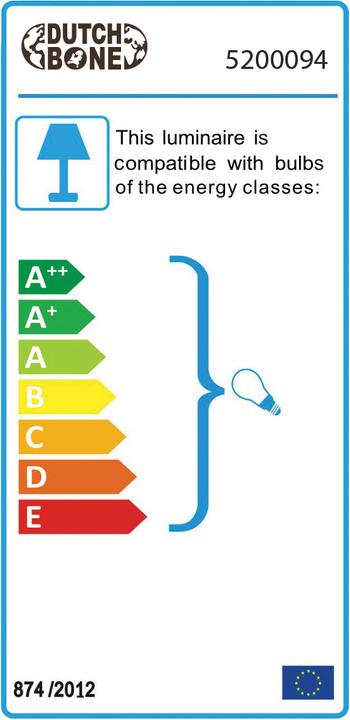Energy Label Dutchbone Suoni (E27)
