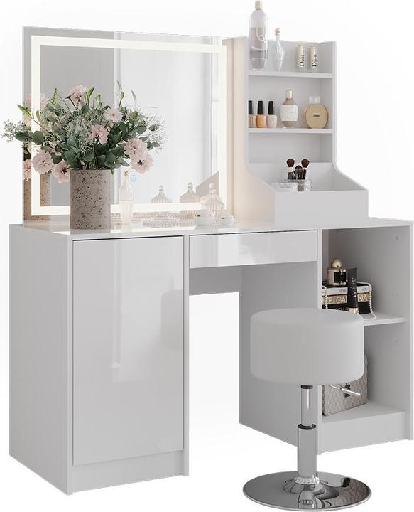 Actual product image Vicco Sherry with LED mirror and stool (128.20 x 50.10 x 76 cm)