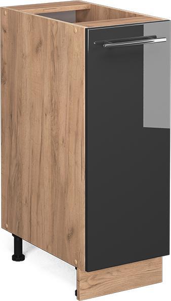 Anthrazit hochglanz, Goldkraft Eiche