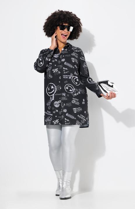 Immagine prodotto Angel of Style Hemdbluse, Straight Fit, Scribblemuster mit Smileys (44)